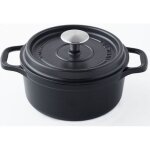 Invicta cocotte ronde - � 20 cm - noir - tous feux dont induction