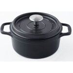 Invicta cocotte ronde - � 22 cm - noir - tous feux dont induction
