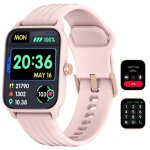 Iowodo montre connect�e femme d?appel bluetooth assistant vocal lecteur musique spo2 fonction f�minine ...