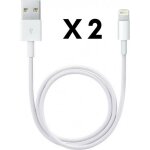 [compatible ipad 2017 - 2018 - air - mini - pro] lot 2 cables usb chargeur blanc 1 metre [phonillico] ...