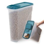 Iris ohyama boite croquette chien hermetique 7l / 35kg bleu couvercle avec joint etanche plastique ats ...