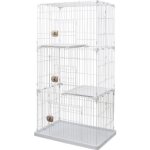 Iris ohyama pet cage / cage de jeu 3 entr�es 2 plateaux pour chats pec - 903 blanc