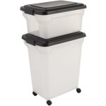 Iris ohyama - conteneur / boite � croquette - pelle - roulettes incluses - pour chien & chat - air tight ...