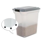 Iris ohyama boite � croquette 45l pour 15kg herm�tique pelle roulettes incluses pour chien et chat ats ...