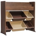 Iris ohyama tagre pour jouets meuble bibliothque pour enfant 6 coffres - ethr - 26 - marron - l34. ...