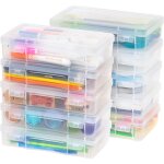 Iris ohyama mallettes de rangement bureau plastique 1. 4 l lot de 10 transparent mcc - 220