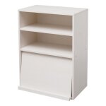 Iris ohyama meuble avec portes �tag�re avec 2 compartiments modulables - chr - 1 - ch�ne blanc - l40. ...