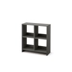 Iris ohyama meuble 4 �tag�re de rangement biblioth�que modulable wos - 4 ch�ne gris l26. 5 x p68. 9 x ...