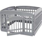 Iris ohyama parc pour chien int�rieur ext�rieur avec 8 panneaux & porte verrouillable h60cm noir cage ...