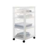 Iris ohyama tour de rangement organisateur plastique 4 tiroirs mix blanc dddc - 322