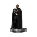 Iron studios - star wars the mandalorian - statuette 1 / 10 art scale luke skywalker et grogu 21 cm