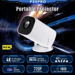 Isinbox mini vidoprojecteur android 12 wifi6 bt 5. 0 film extrieur rotatif  180 compatible avec tlphone ...