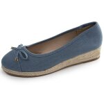 Isotoner ballerines  talon de 4 cm trs confortables bleu femme