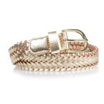 Isotoner ceinture tresse dor femme