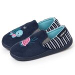 Isotoner chaussons  lastique enfilage facile semelle antidrapante marine fille