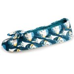 Isotoner chaussons grand n?ud et semelle en cuir tropical femme