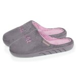 Isotoner chaussons l�gers et confortables faciles � enfiler gris fille