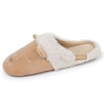 Isotoner chaussons semelle antidrapante beige femme