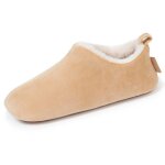 Isotoner chaussons semelle antid�rapante beige femme