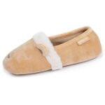 Isotoner chaussons semelle antidrapante beige femme