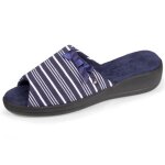 Isotoner chaussons � talon 45 cm ultra confort rayure marini�re femme