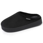 Isotoner chaussons à talon compensé de 35 cm très confortables noir femme Isotoner chaussons à talon compensé de 35 cm très confortables noir femme