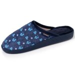 Isotoner chaussons ultra confortables semelle  mmoire de forme liberty bleu femme