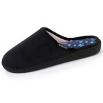 Isotoner chaussons ultra confortables semelle  mmoire de forme noir femme