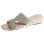 Isotoner mules kaki femme