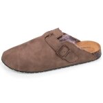 Isotoner sabots fourrs semelle extra - flex lgers patch talon confort taupe femme