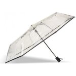 Parapluie pliant - isotoner - 9466 - transparent - ouverture automatique - 92 cm de diam�tre
