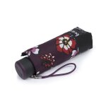 Isotoner parapluie compact solide ultra d�perlant � ouverture manuelle fleurs pens�es femme