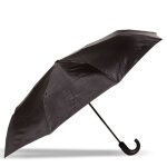 Isotoner parapluie crook pliant noir homme