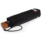 Isotoner parapluie poign�e travaill�e noir homme