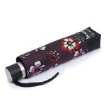 Isotoner parapluie solide ultra d�perlant � ouverture / fermeture manuelle fleurs pens�es femme