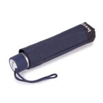 Isotoner parapluie solide ultra d�perlant � ouverture / fermeture manuelle marine femme