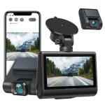 Izeeker 4k cam�ra de voiture 3 �cran tactile ips double dashcam wifi gps 4k et 1080p avant et arri�re ...