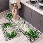 J - 2pcs tapis de cuisine maison antiderapant devant evier lavable tapis de bain d�coration - 40x60cm ...