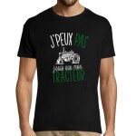 T - shirt humoristique - jpeux pas jsuis sur mon tracteur - noir - homme - manches courtes - col arrondi ...