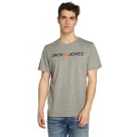 T - shirt - jack & jones - jjecorp logo - gris - manches courtes - logo