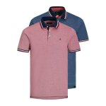 Polo - jack & jones - rio red - manches courtes - coton piqu� - coupe r�guli�re