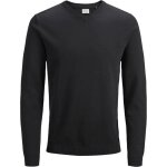 Pull en tricot - jack & jones - noir - col v - coupe droite - 100% coton