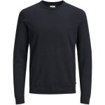 Pull slim en tricot - jack & jones - navy blazer - col classique - homme - confortable en coton