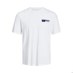 Jack & jones t - shirt homme col rond corp logo small blanc - coupe regular manches courtes