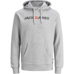 Sweatshirt à capuche - jack & jones - gris clair chiné - manches longues - col capuche - homme Sweatshirt à capuche - jack & jones - gris clair chiné - manches longues - col capuche - homme
