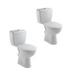 Lot de 2 wc � poser sortie horizontale jacob delafon eolia avec abattant