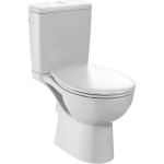 Jacob delafon e25852 - 00 wc au sol sans bride gaspard 3 / 6l alimentation latrale abattant extraplat ...