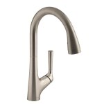 Jacob delafon mitigeur �vier forte e26179 - vs avec douchette extractible finition inox bross�