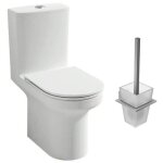 Jacob delafon pack wc au sol blanc sans bride elite avec abattant extraplat fermeture douce avec porte ...