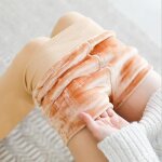 Jambes de mode fausses dames translucides gardent au chaud des collants en polaire solide beige